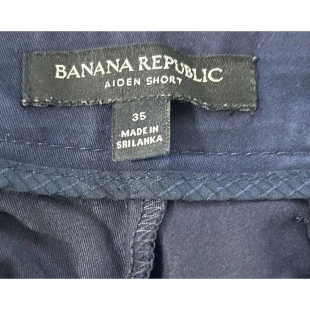 Banana Republic Aiden Short Chino  Men's 35 Navy Blue 9